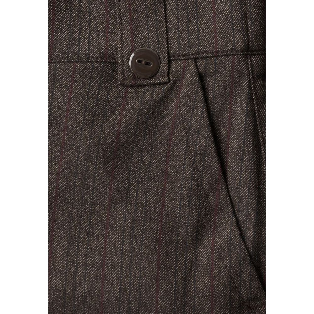 Street One Brown Polyester Casual Pants