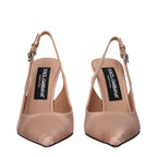 Dolce & Gabbana Beige Satin High Heel Pumps