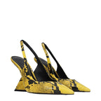 The Attico Yellow Leather Platform Pumps