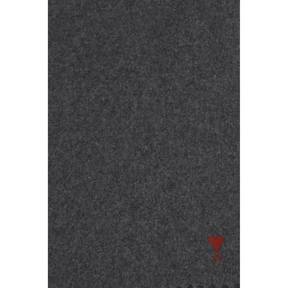 Ami Paris Gray Wool Oves Aries Foulard