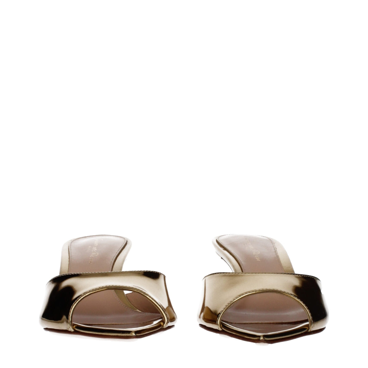 Gianvito Rossi Gold Leather Platform Sandals