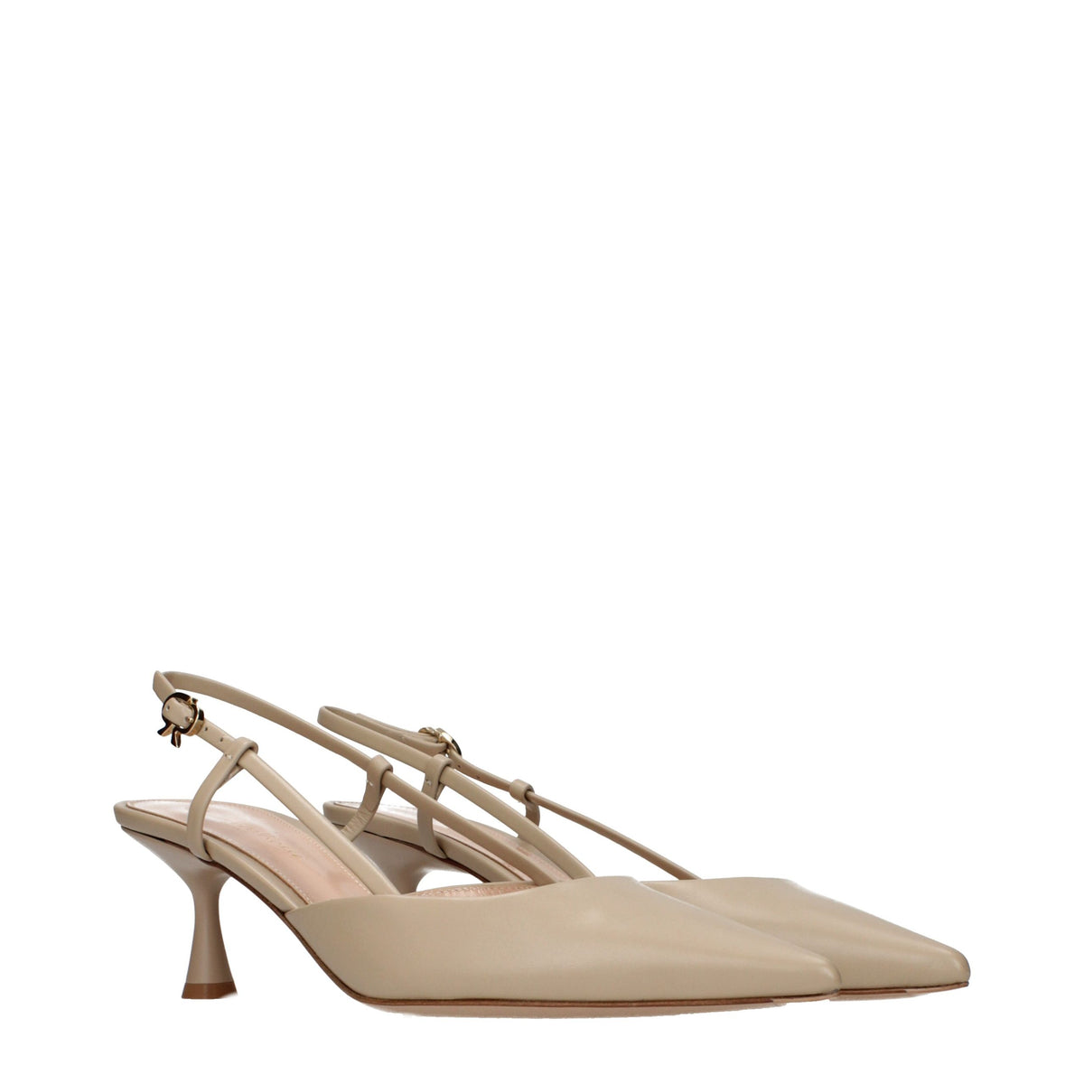 Gianvito Rossi Beige Leather High Heel Pumps