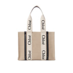 Chloé Beige Linen Tote Bag