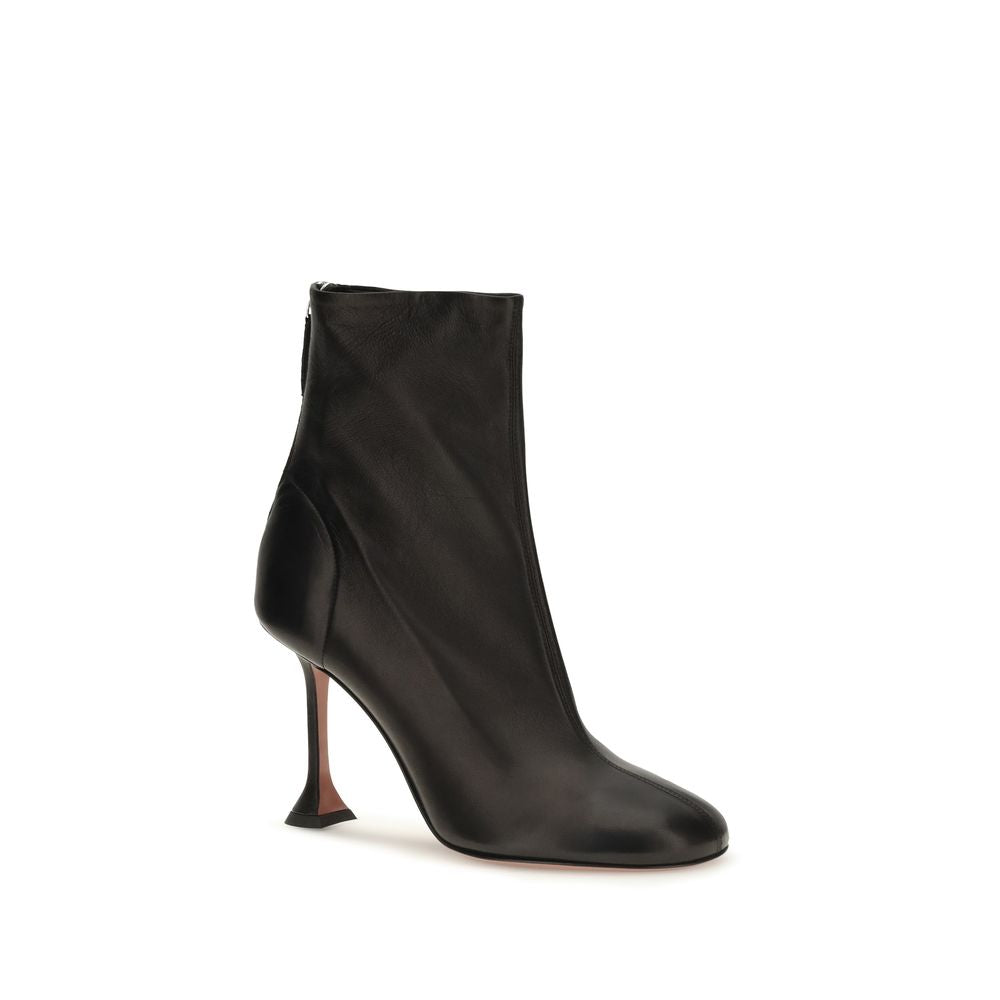 Amina Muaddi Black Lamb Ovis Aries Ankle Boots