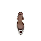 Amina Muaddi Bordeaux Calf Leather Bos Taurus High Heel Pumps