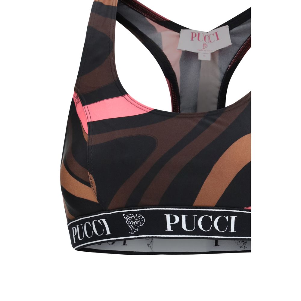 Emilio Pucci Multicolor Polyamide Sport Bra