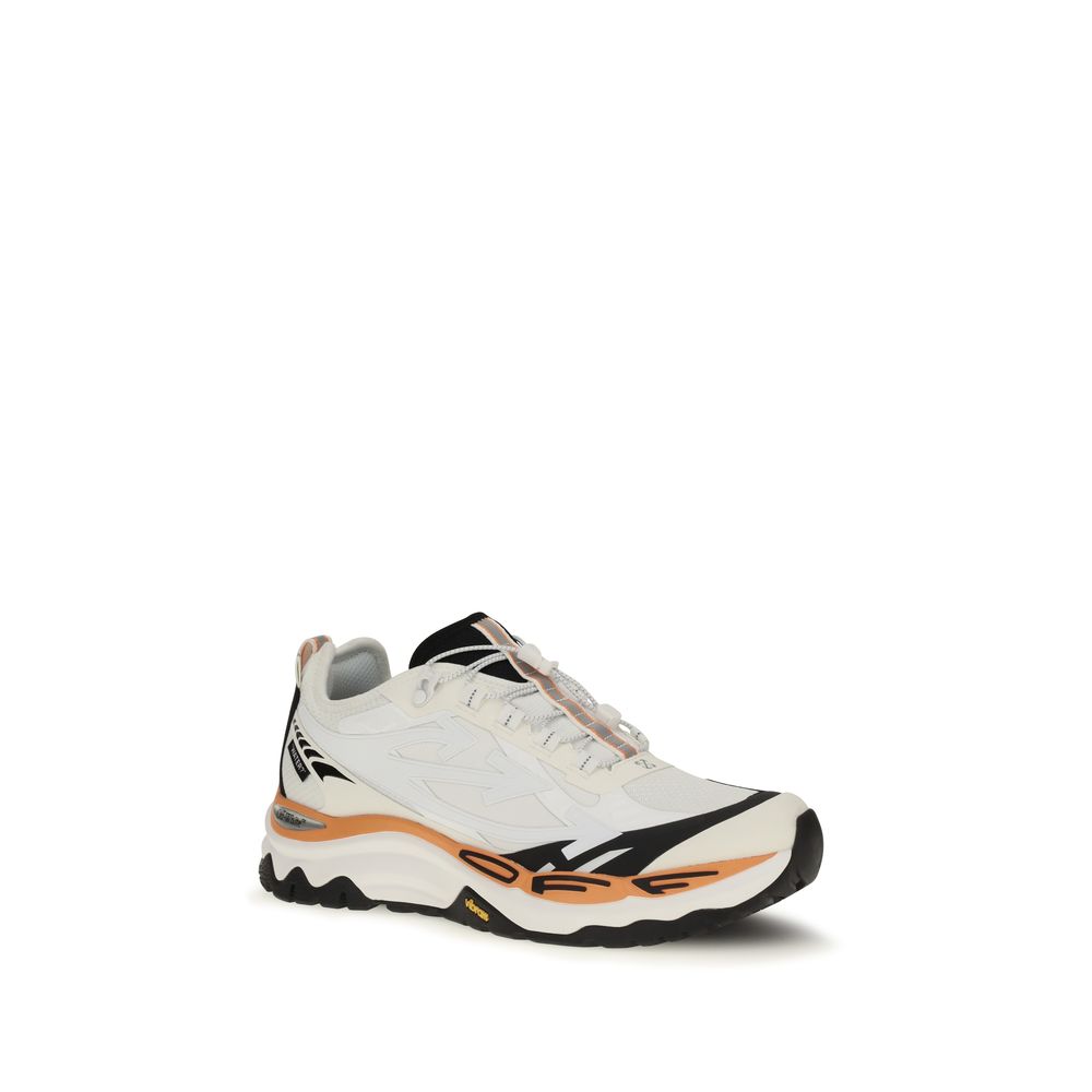 Off-White Multicolor Polyester Athletic Sneakers