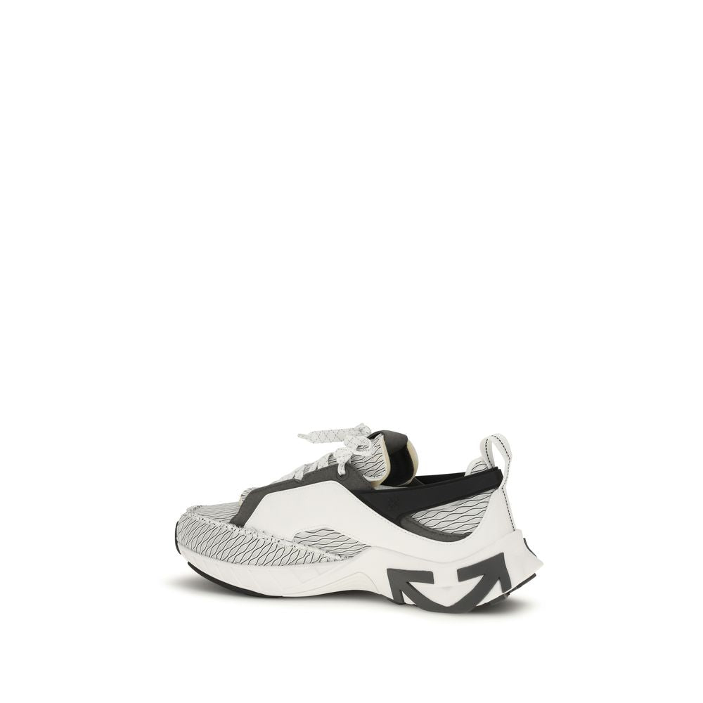 Off-White Multicolor Fabric Athletic Sneakers