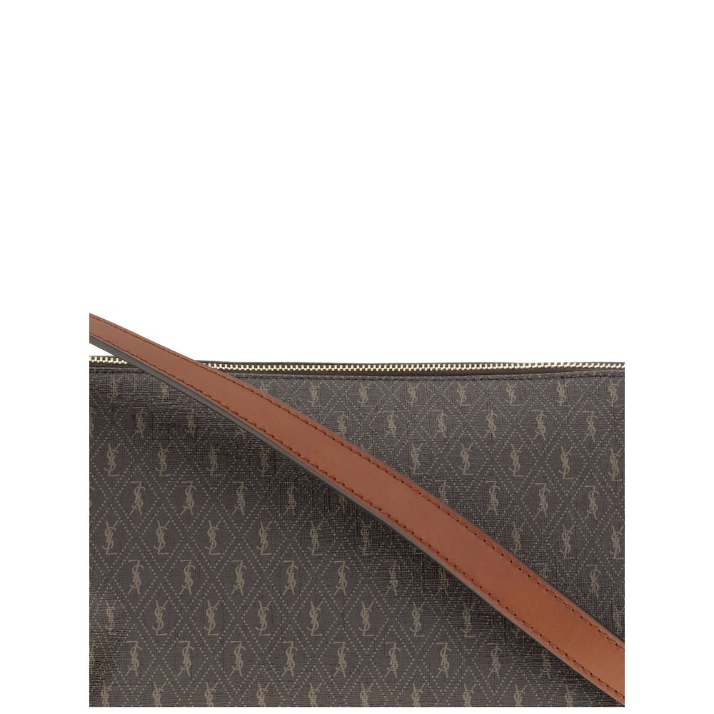 Saint Laurent Brown Leather Shoulder Bag