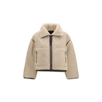 PINKO Beige Polyester Full-Length Jacket