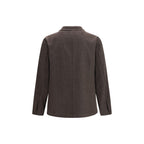 Finamore Brown Wool Oves Aries Full-Length Jacket