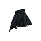 Blumarine Black Polyester Midi Skirt