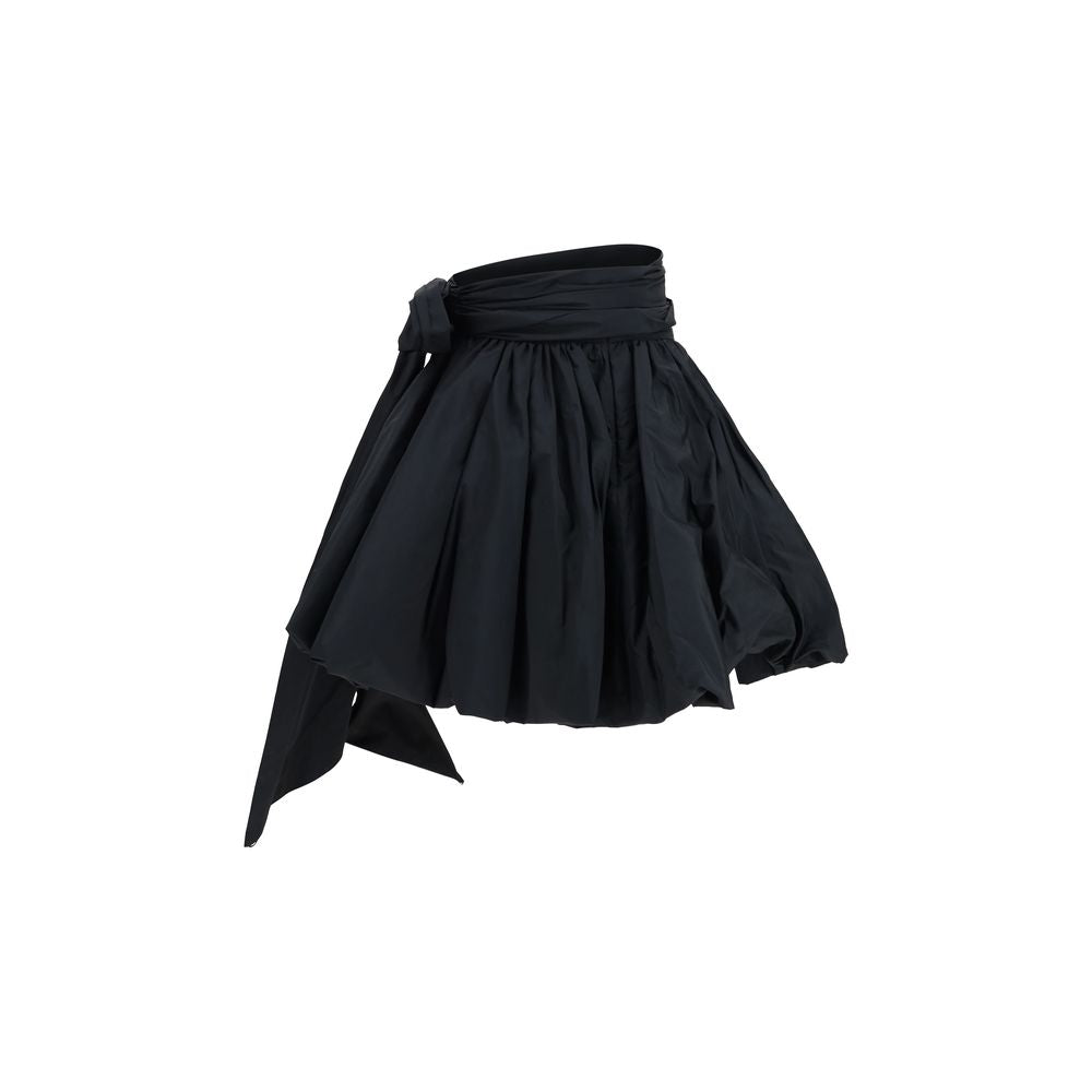 Blumarine Black Polyester Midi Skirt