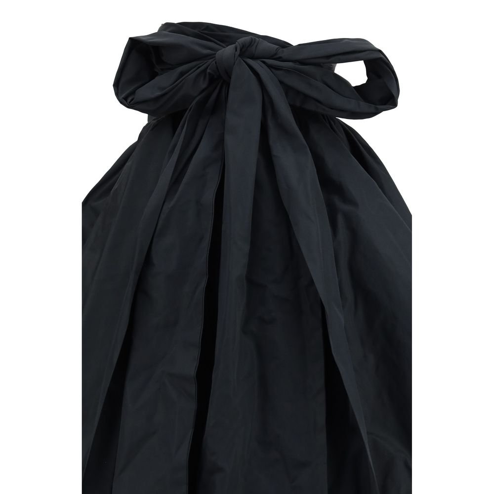 Blumarine Black Polyester Midi Skirt