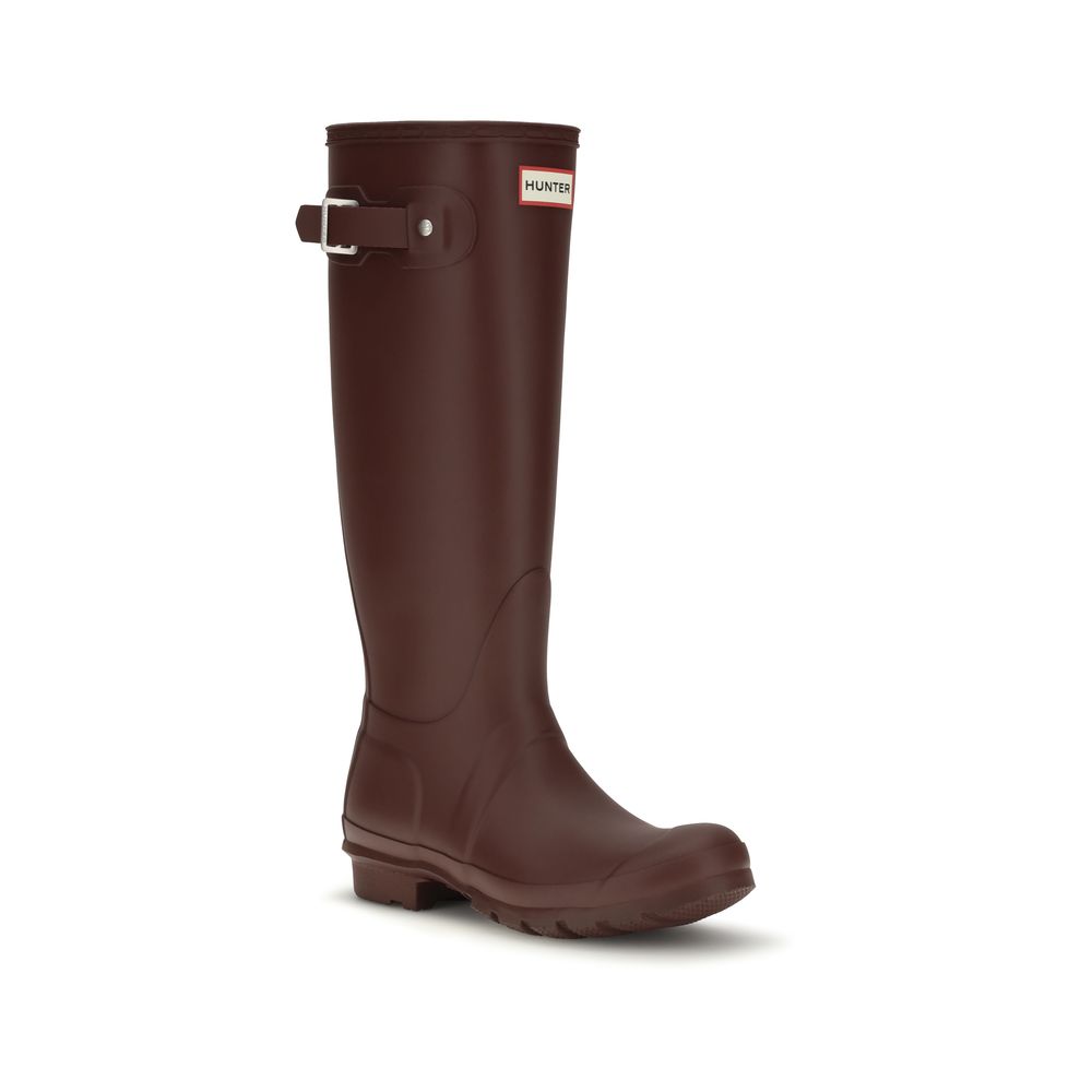 Hunter Bordeaux Rubber Rain Boots