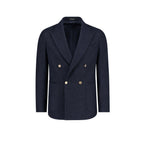 Autore Blue Wool Full-Length Jacket
