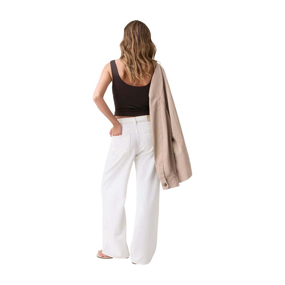 Guess White Cotton Casual Pants