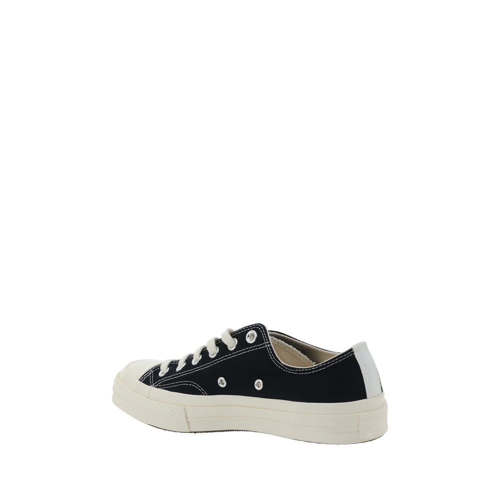 Comme Des Garçons Play x Converse Black Cotton Low Top Sneakers