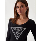 Guess Black Cotton Long Sleeve T-Shirt