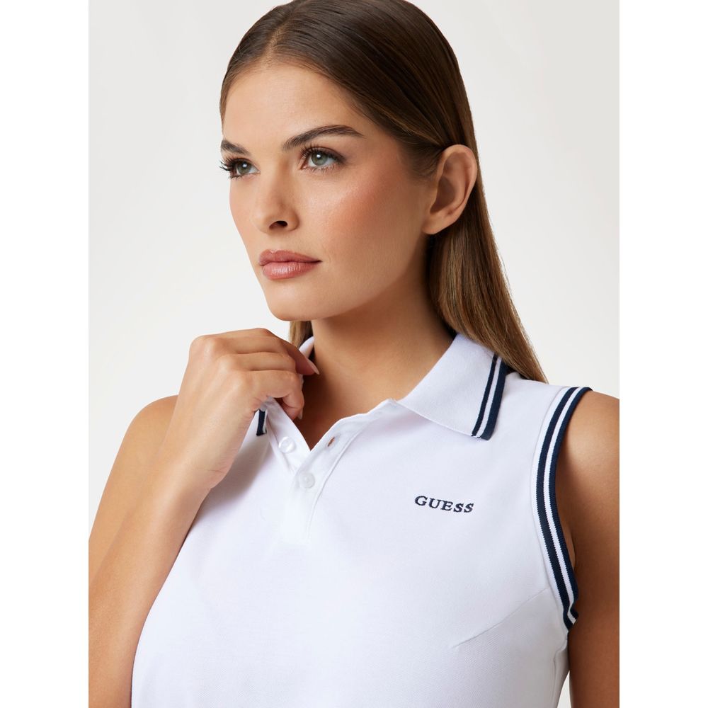 Guess White Cotton Casual Dress