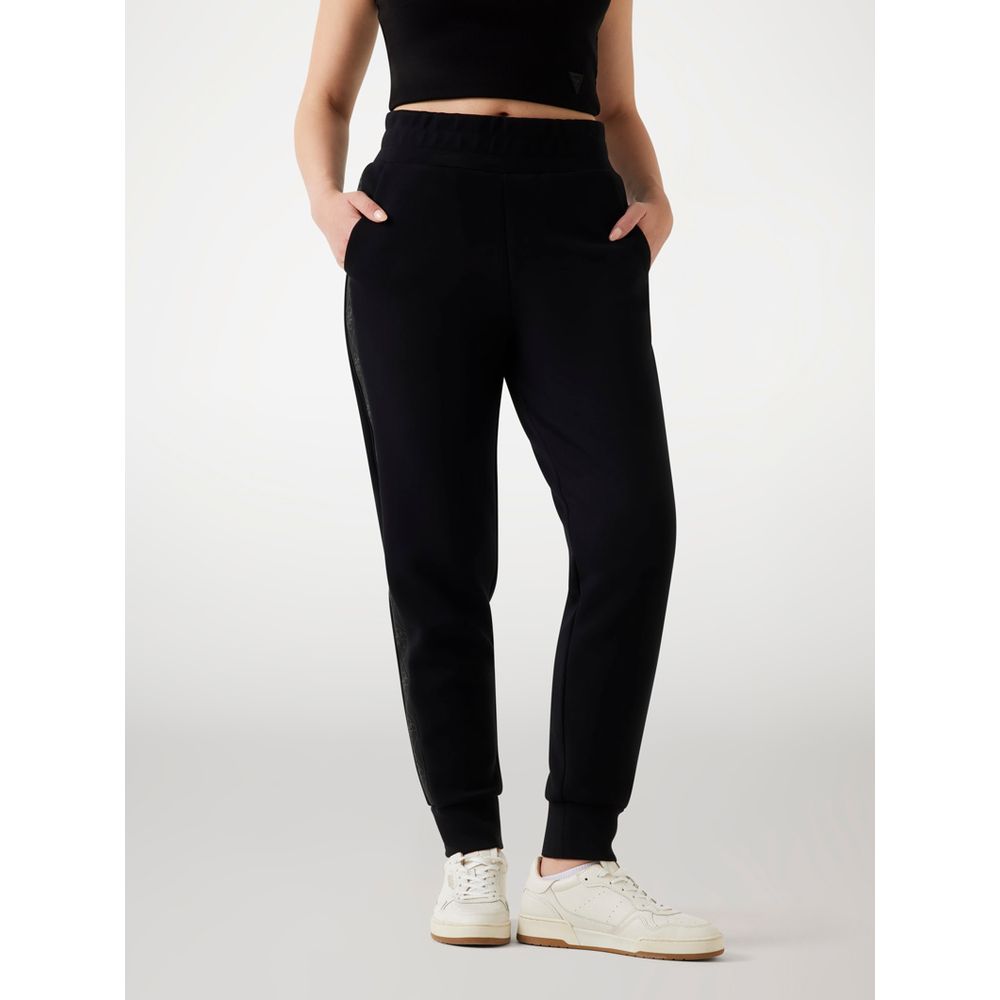Guess Black Polyester Joggers (Workout Pants)