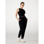 Guess Black Polyester Joggers (Workout Pants)