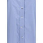 Brunello Cucinelli Blue Cotton Blouse