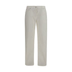 The Row White Cotton Straight-Leg Jeans