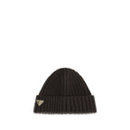 Prada Brown Wool Oves Aries Beanie