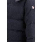 Moncler Grenoble Blue Wool Oves Aries Full-Length Jacket