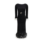 Self-Portrait Black Viscose Cocktail Dress