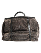 Dolce & Gabbana Black Shearling Leather Messenger Shoulder Men Borse Bag