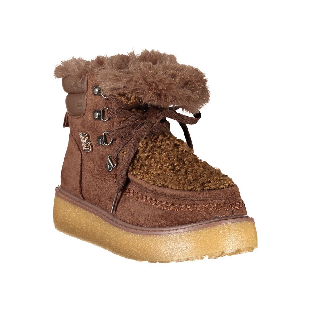 Laura Biagiotti Brown Polyurethane Womens Boot