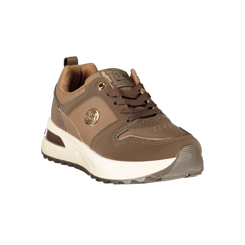 Laura Biagiotti Brown Polyurethane Womens Sneaker
