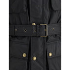 Belstaff Black Cotton Full-Length Jacket