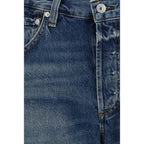 Citizens of Humanity Blue Organic Cotton Straight-Leg Jeans