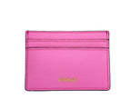 Versace Mini Medusa Pink Grainy Leather Slim Card Case Wallet