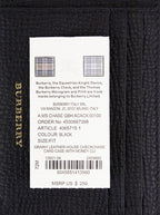 Burberry House Check Chase Black Grainy Leather Money Clip Card Case Wallet