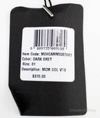 MCM Visetos Dark Grey Recycled Polyamide Cotton Blend Monogram Logo Bucket Hat