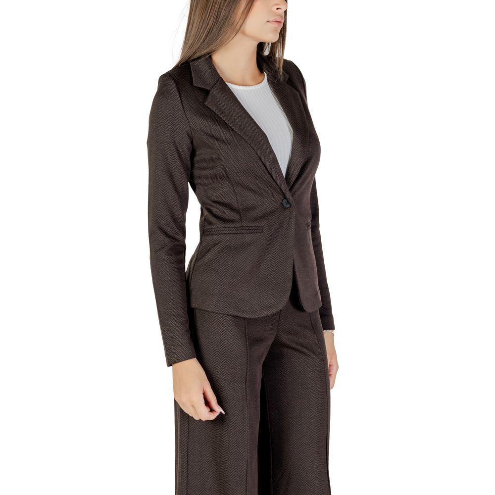 ICHI Brown Polyester Blazer