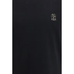 Brunello Cucinelli Black Cotton T-Shirt