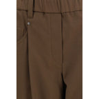 Brunello Cucinelli Brown Cotton Casual Pants