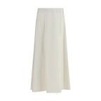 Brunello Cucinelli Beige Wool Oves Aries Midi Skirt