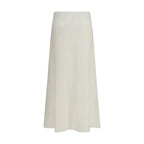 Brunello Cucinelli Beige Wool Oves Aries Midi Skirt