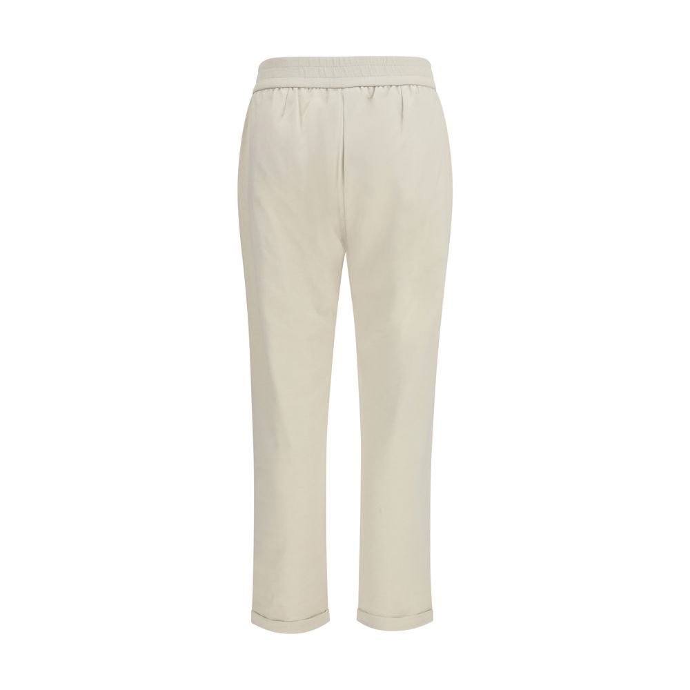 Brunello Cucinelli Beige Cotton Joggers (Workout Pants)