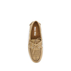 Miu Miu Beige Calf Leather Bos Taurus Slip-On Loafers