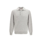Brunello Cucinelli Gray Cashmere Polo Shirt
