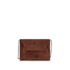 Brunello Cucinelli Bordeaux Calf Leather Bos Taurus Clutch Bag
