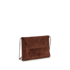 Brunello Cucinelli Bordeaux Calf Leather Bos Taurus Clutch Bag