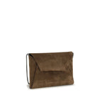 Brunello Cucinelli Brown Calf Leather Bos Taurus Shoulder Bag